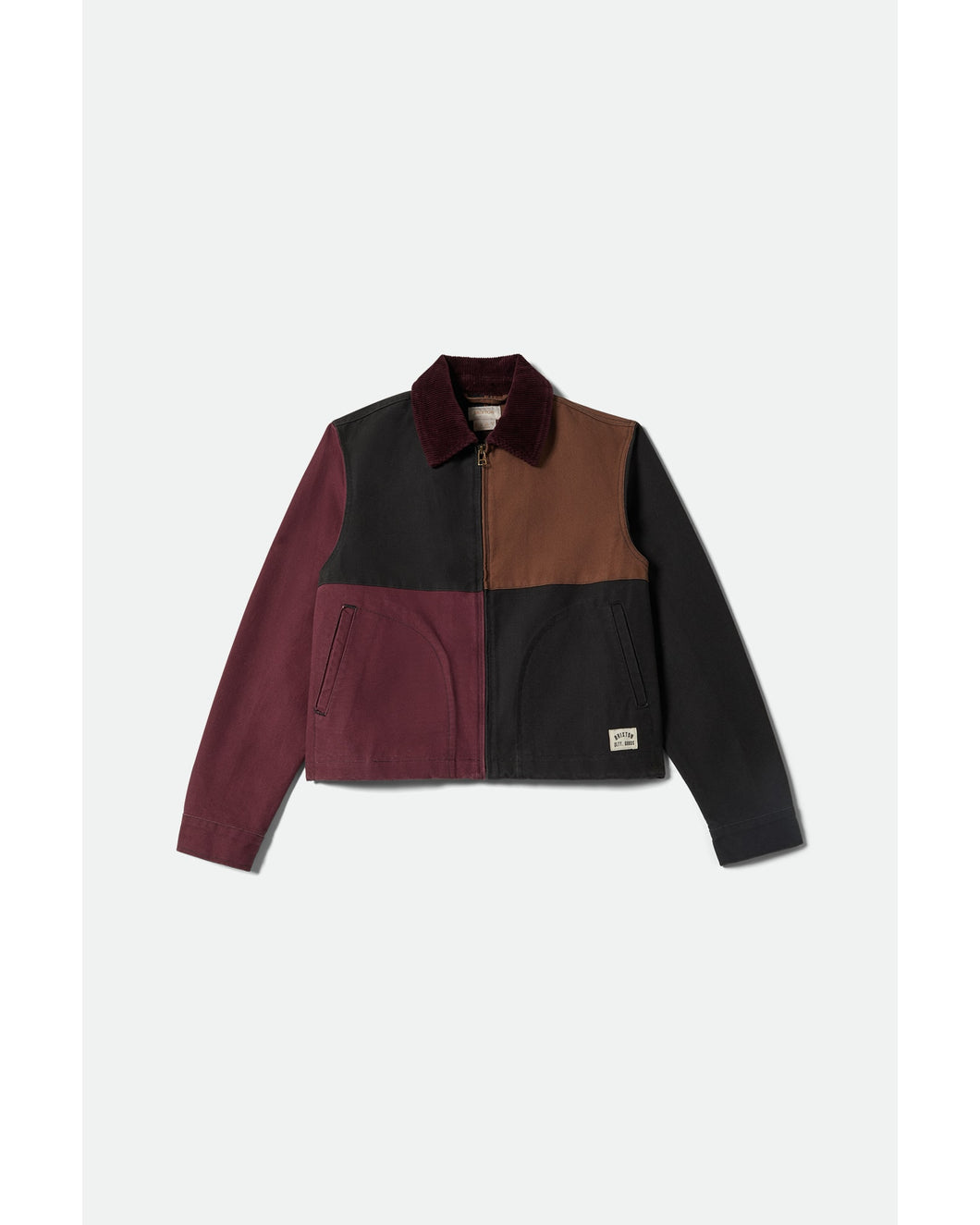 Brixton Mechanics W Garage Zip Jacket Port/Black/Pine Cone Brown