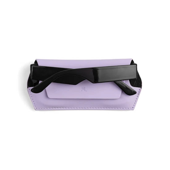 Fox and Leo Slimline Leather Glasses Case Lilac