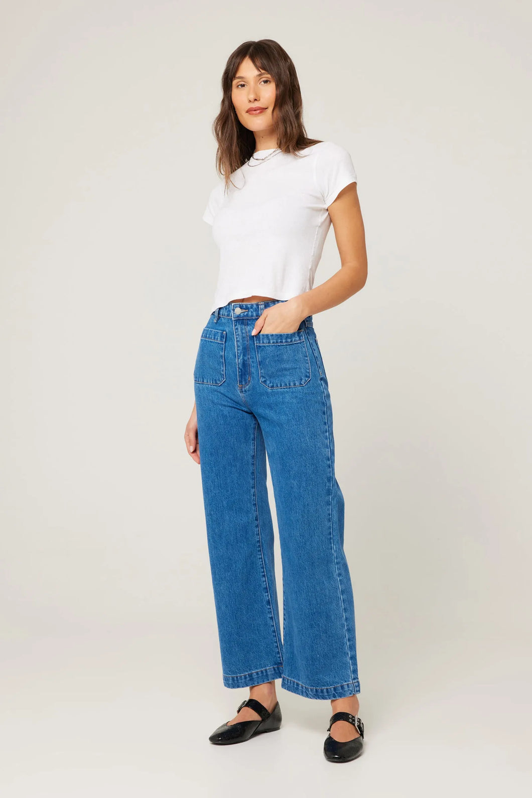 Rolla's Sailor Jean Ashley Blue Crop