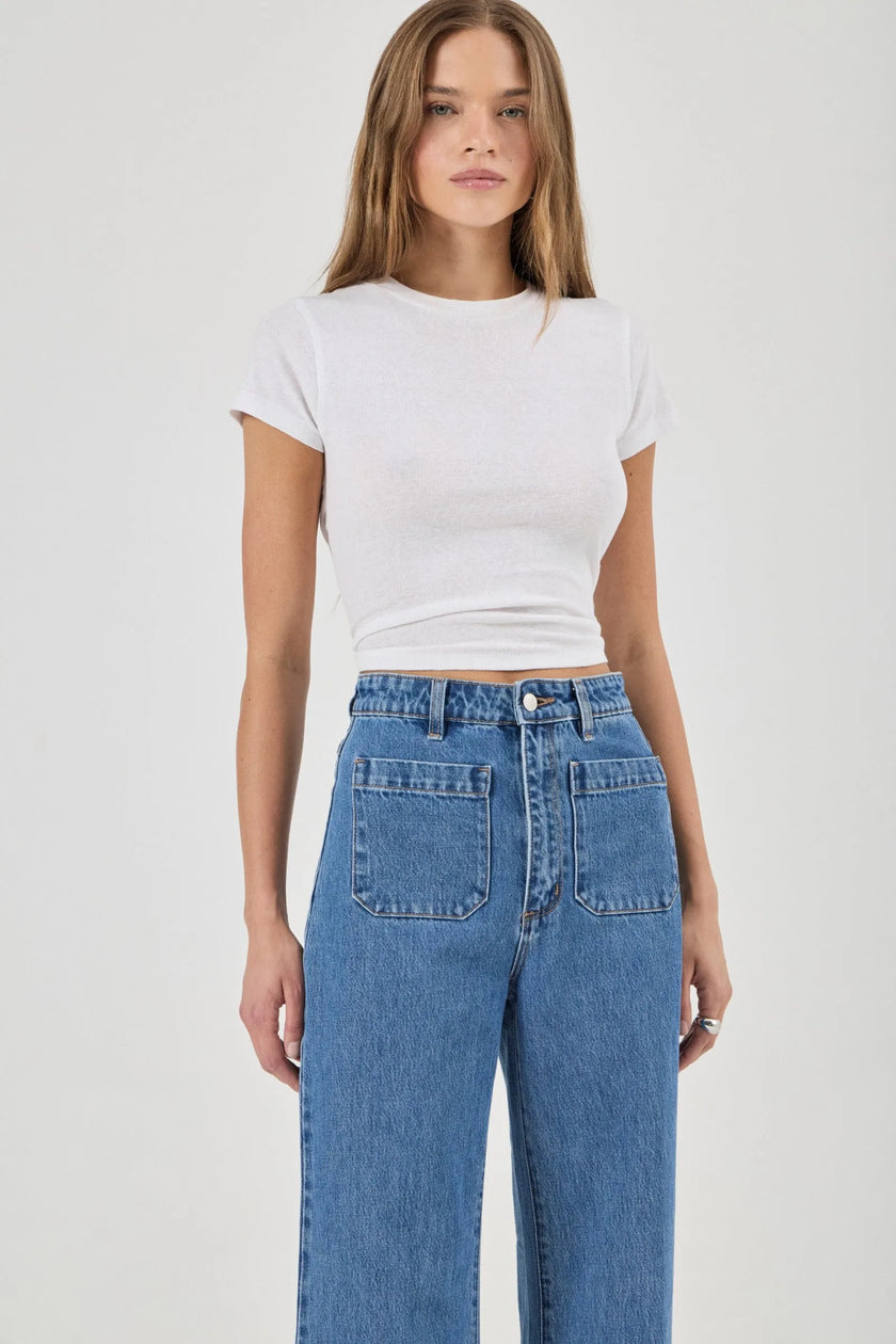 Rolla's Sailor Jean Ashley Blue Crop
