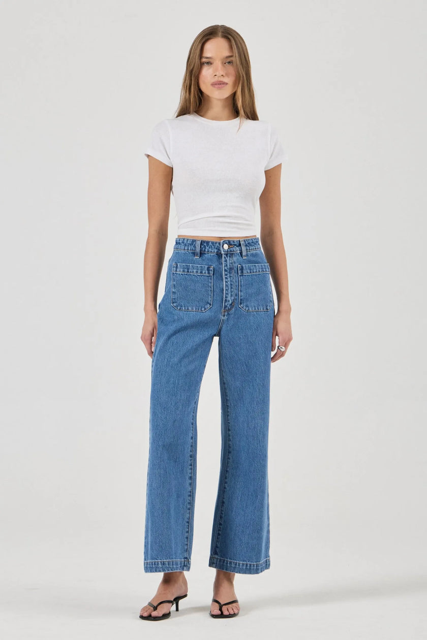 Rolla's Sailor Jean Ashley Blue Crop