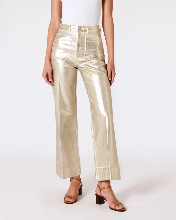 Rolla's Sailor Jeans Gold Foil Crop