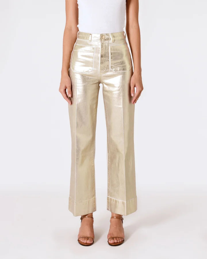 Rolla's Sailor Jeans Gold Foil Crop