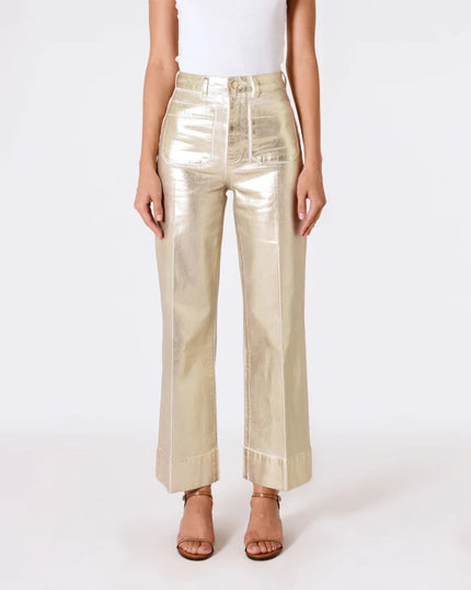 Rolla's Sailor Jeans Gold Foil Crop