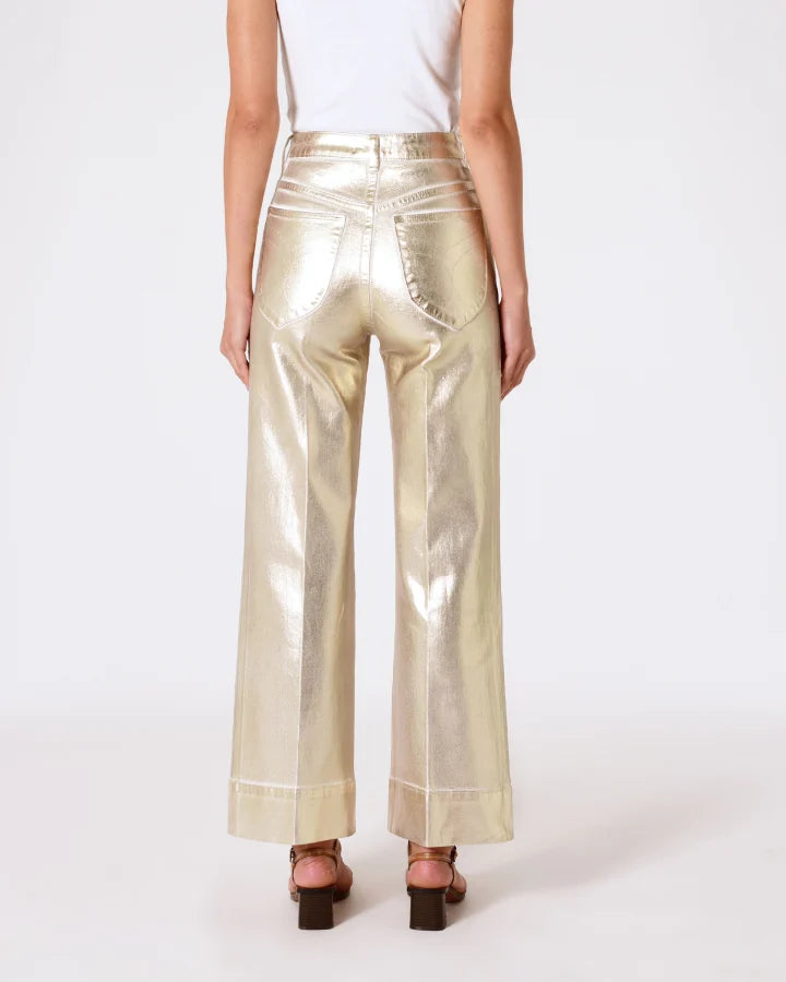 Rolla's Sailor Jeans Gold Foil Crop
