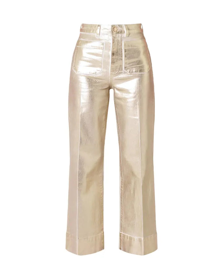 Rolla's Sailor Jeans Gold Foil Crop