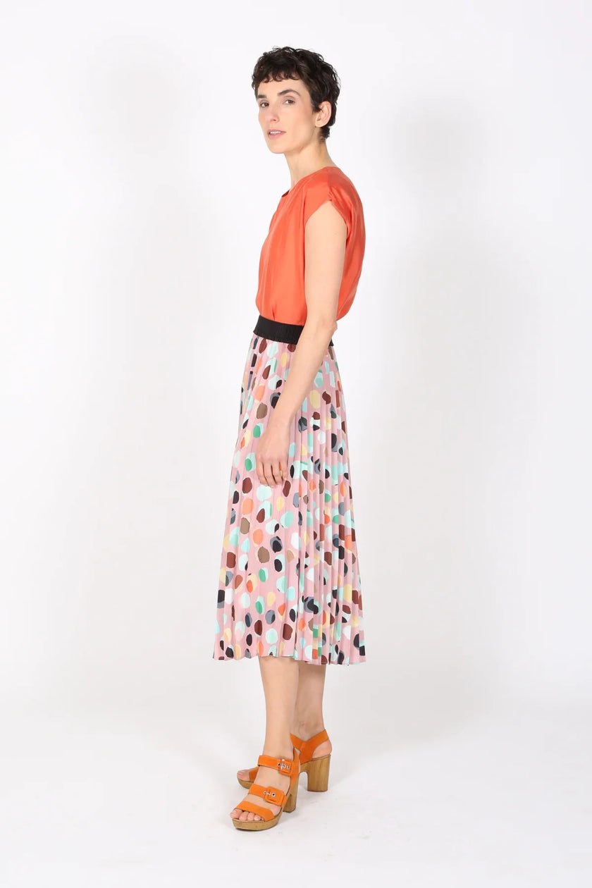 Olga De Polga Confetti Pleated Skirt Pink