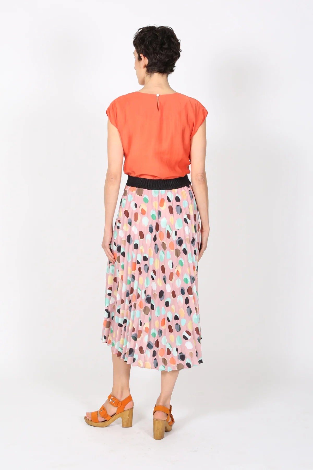 Olga De Polga Confetti Pleated Skirt Pink
