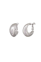 Load image into Gallery viewer, Tiger Tree Silver Vanessa Hoop Earrings
