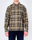 Neuw Denim Printed Check Long Sleeve Shirt Amber
