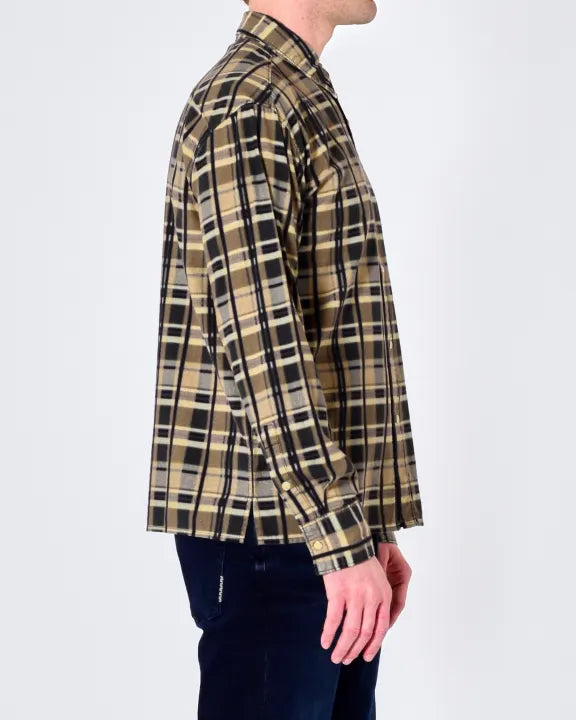 Neuw Denim Printed Check Long Sleeve Shirt Amber