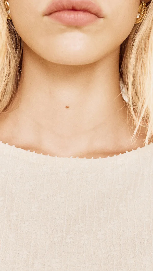 MINKPINK Fleur Mesh Top Cream