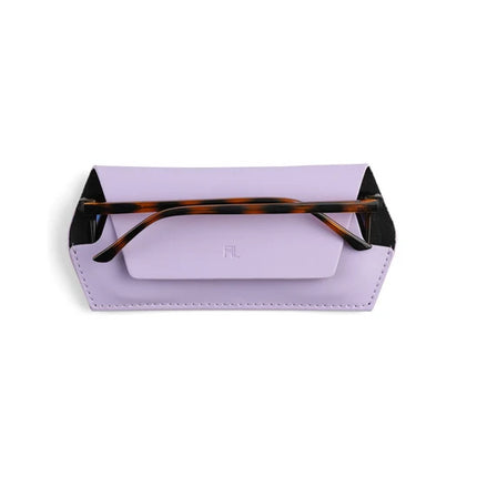 Fox and Leo Slimline Leather Glasses Case Lilac