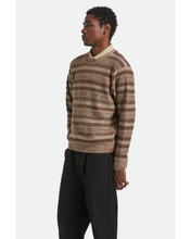 Load image into Gallery viewer, Brixton Midnight Crew Sweater Multi Neutral Stripe
