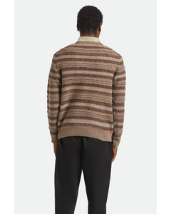 Brixton Midnight Crew Sweater Multi Neutral Stripe