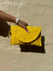 Free Spirit Australia Woven Clutch Lemon