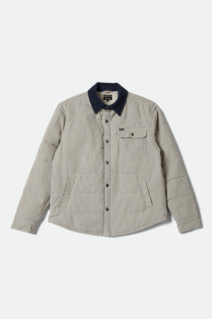 Brixton Cass Jacket Whitecap/Mood Indigo Hickory Stripe