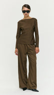 Staple The Label Dakota Relaxed Pant Espresso