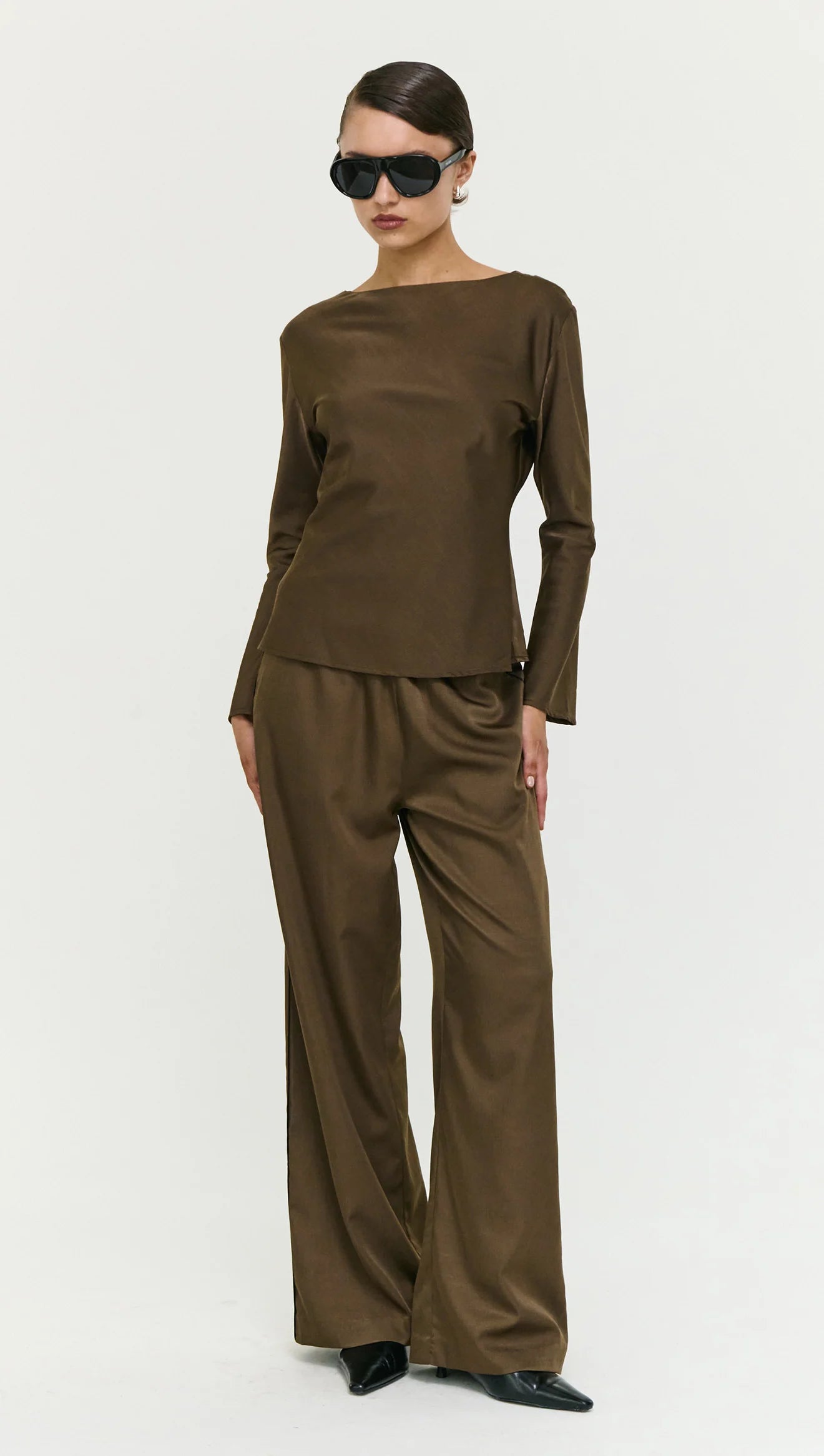 Staple The Label Dakota Bias Top Espresso