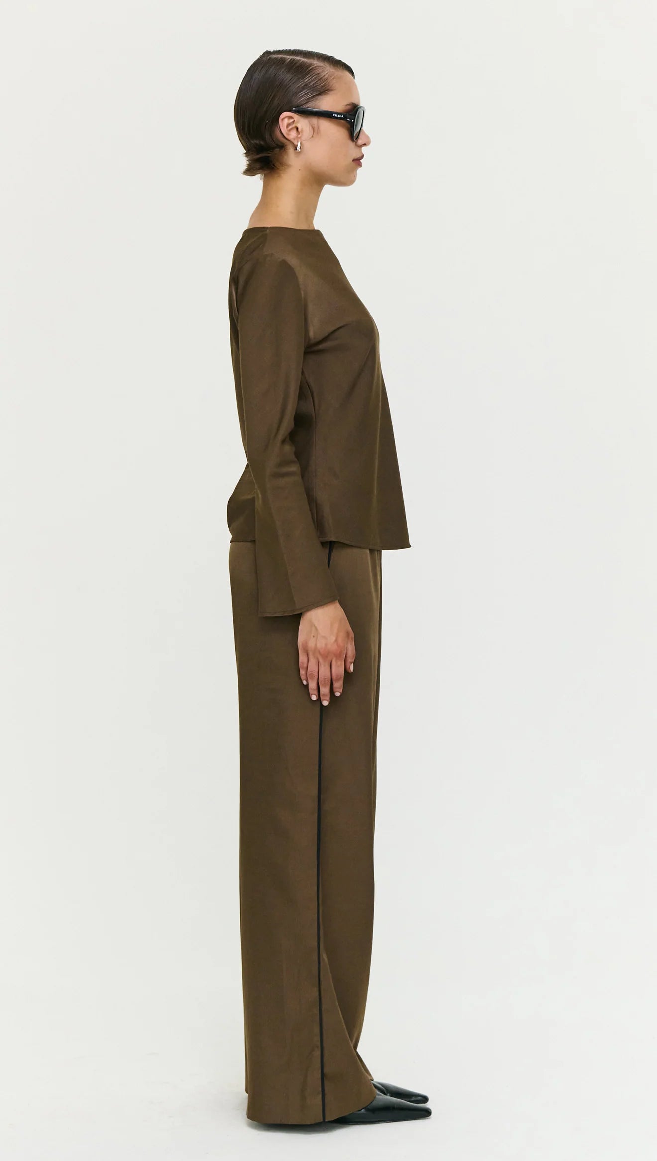 Staple The Label Dakota Bias Top Espresso