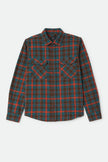 Brixton Bowery Flannel Walnut Brown/Ultra Marine