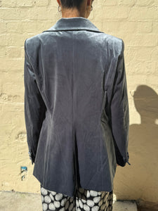 Italian Star Jets Velvet Jacket Grey