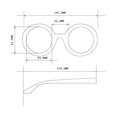 OKKIA OK014 Monica Sunglasses Lilac Breeze