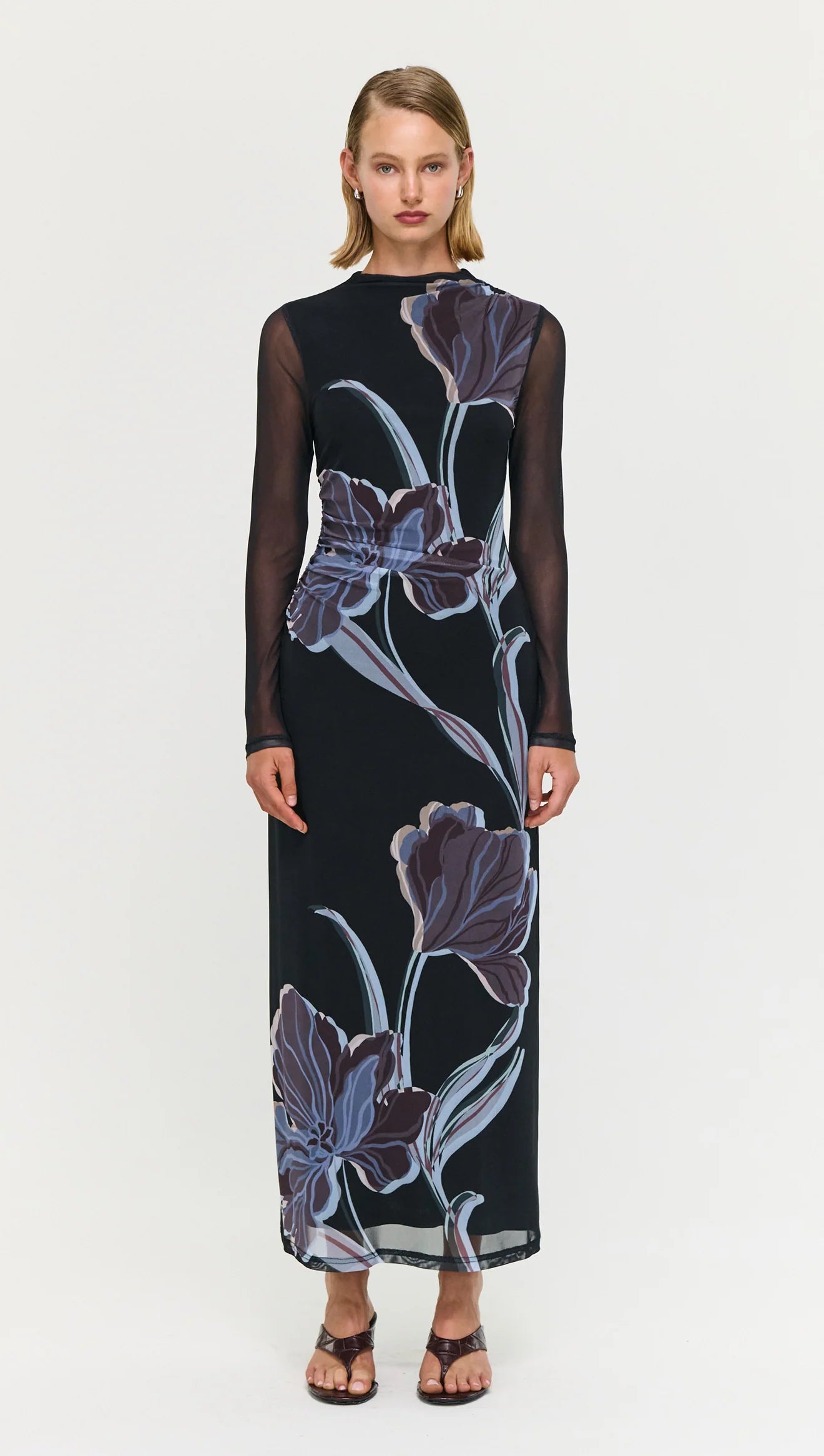 Staple The Label Stas Mesh Dress Midnight Floral