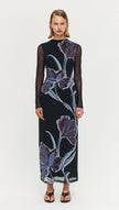 Staple The Label Stas Mesh Dress Midnight Floral