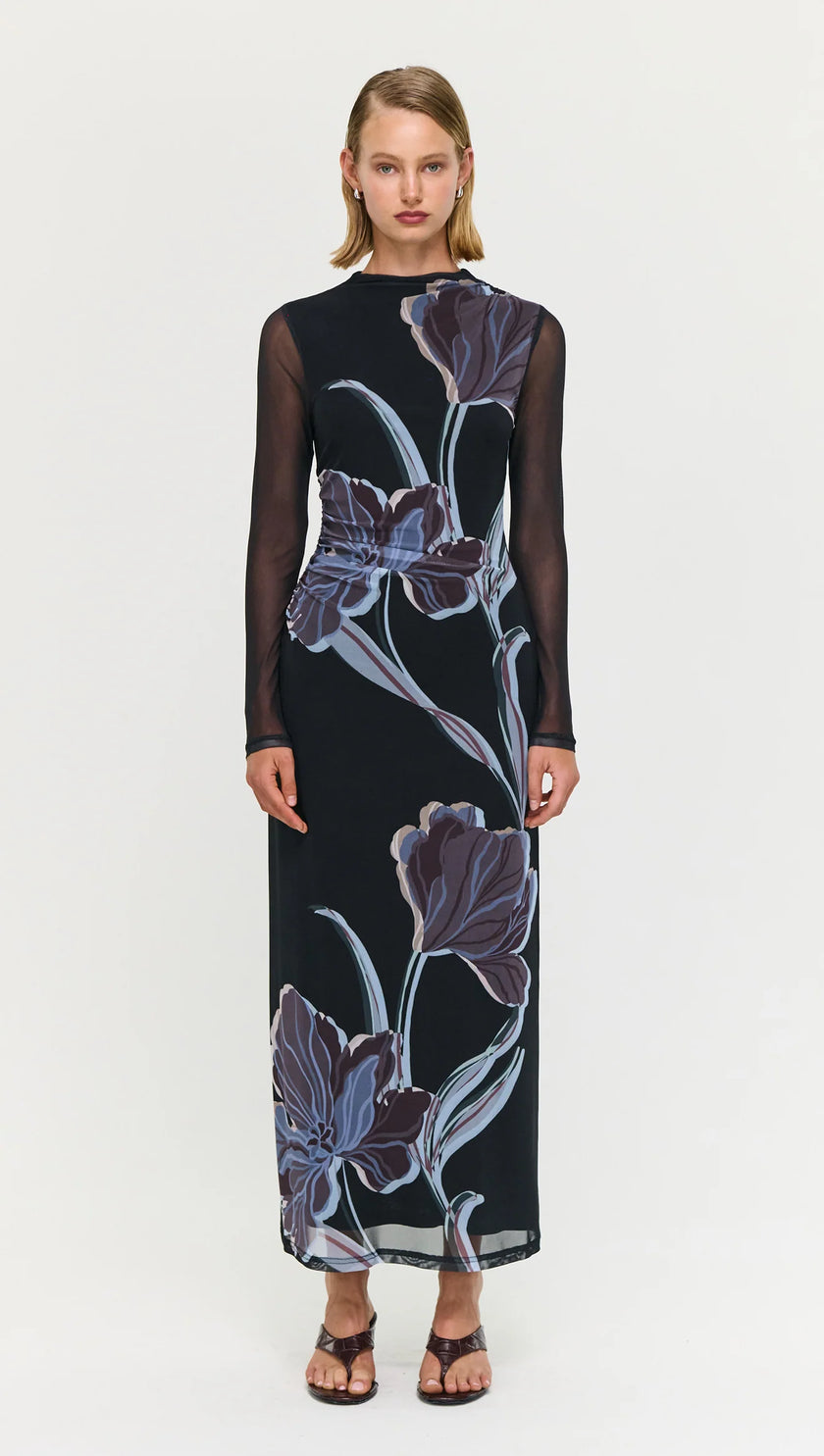 Staple The Label Stas Mesh Dress Midnight Floral