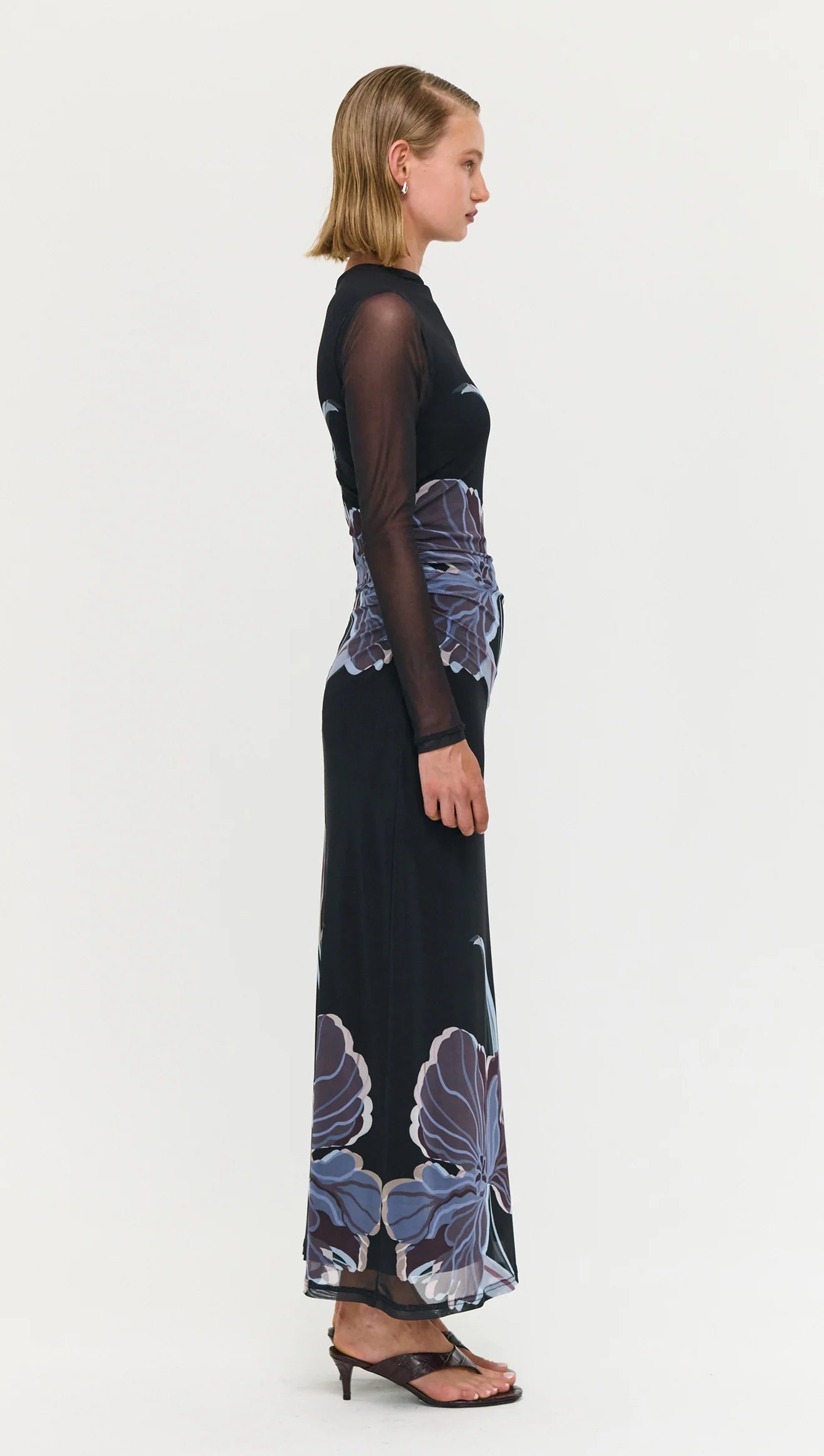 Staple The Label Stas Mesh Dress Midnight Floral