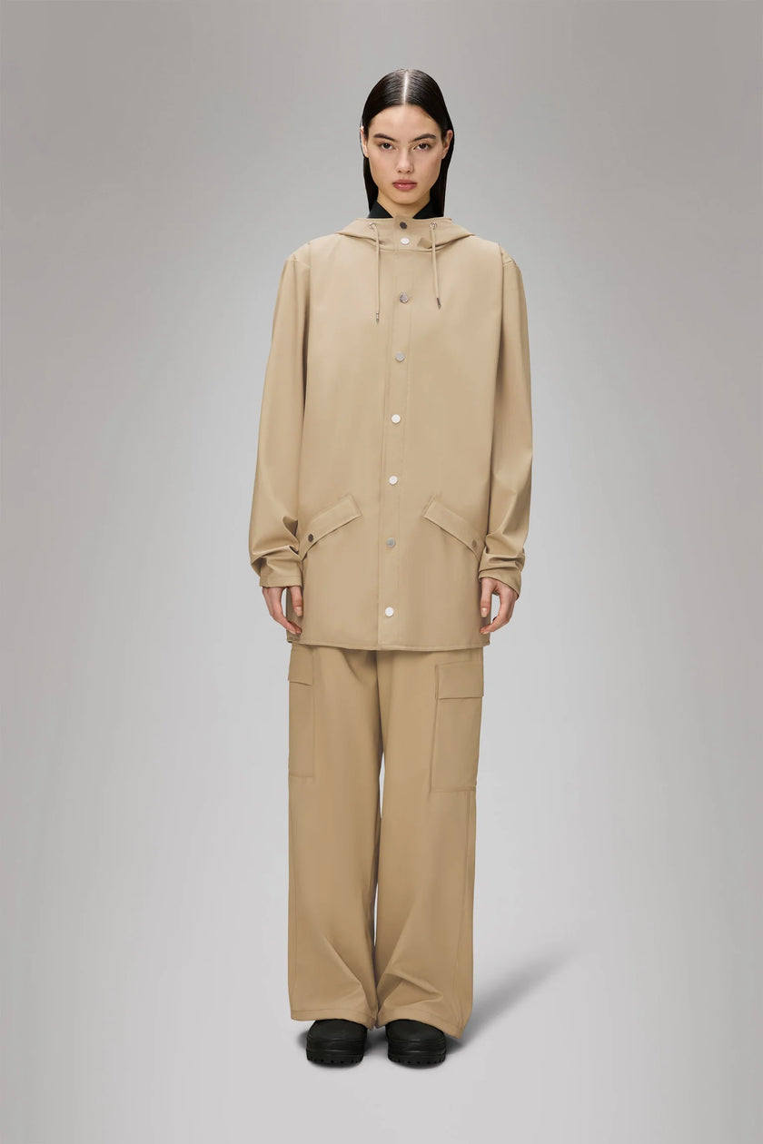 RAINS Unisex Rain Jacket Sand