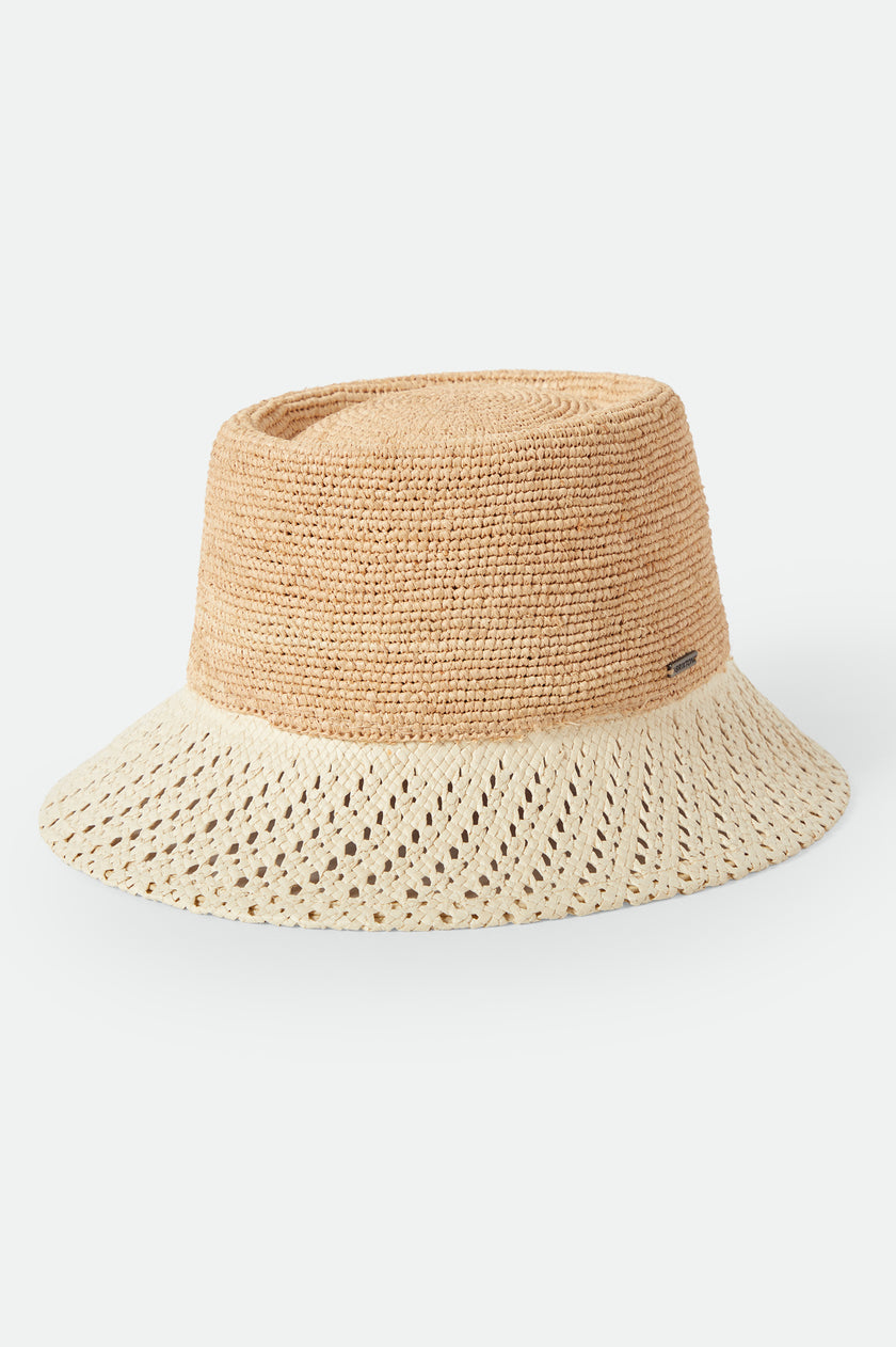 Brixton Ellee Festival Straw Bucket Hat Natural/Natural