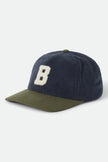 Brixton Big B MP Adjustable Cap Washed Navy/Dark Olive