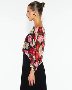 Fate + Becker Sunlight and Shadow Silk Top Oscar Floral