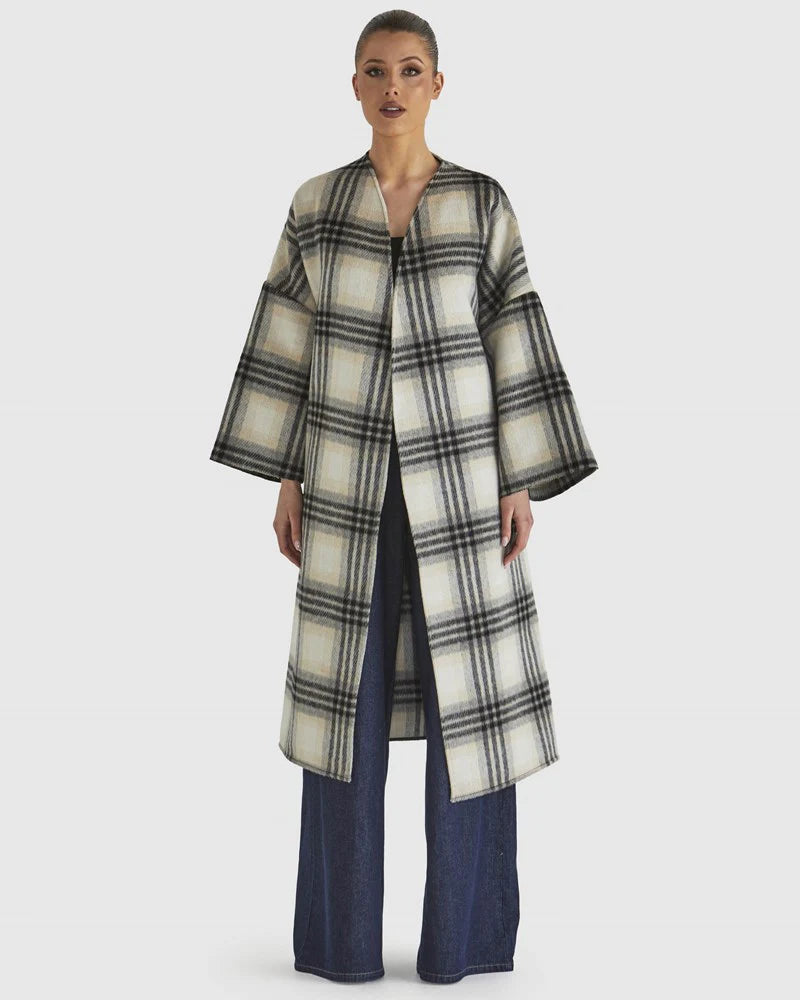 Fate + Becker Sway Coat Check Cream