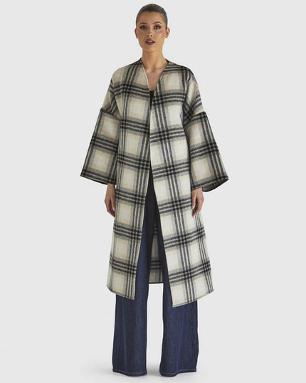 Fate + Becker Sway Coat Check Cream