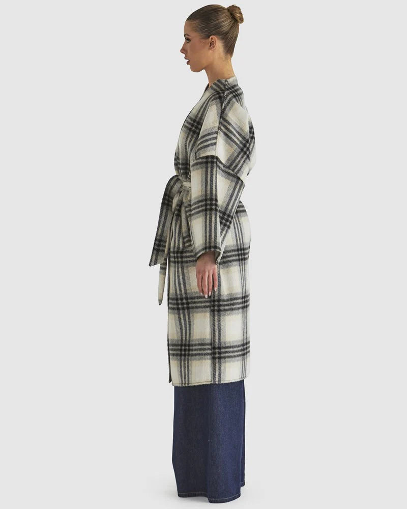 Fate + Becker Sway Coat Check Cream