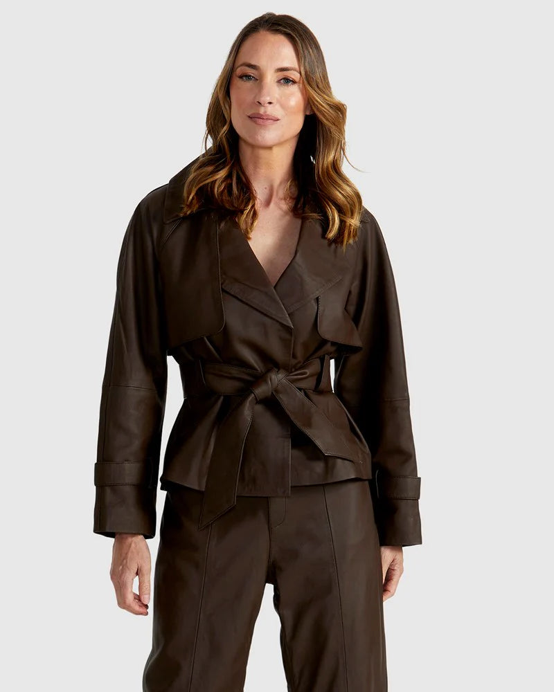 Fate + Becker Reverie Trench Chocolate Brown