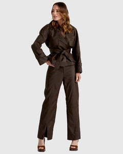 Fate + Becker Reverie Trench Chocolate Brown