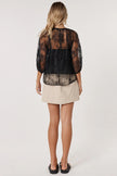 Fate + Becker Odyssey Lace Blouse Black
