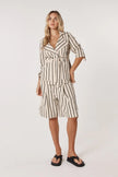 Fate + Becker Luna Wrap Blazer Cream/ Black Stripe