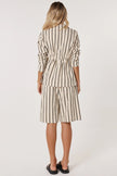 Fate + Becker Luna Wrap Blazer Cream/ Black Stripe