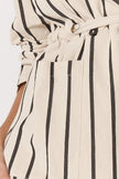 Fate + Becker Luna Wrap Blazer Cream/ Black Stripe