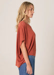 Fate + Becker Esther Knit Top Cinnamon Brown