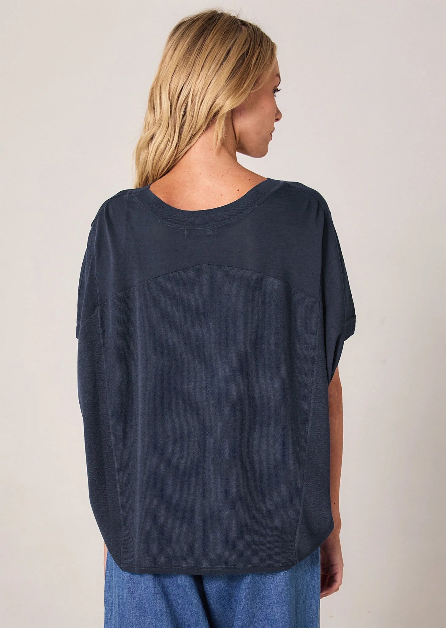 Fate + Becker Esther Knit Top Navy Blue