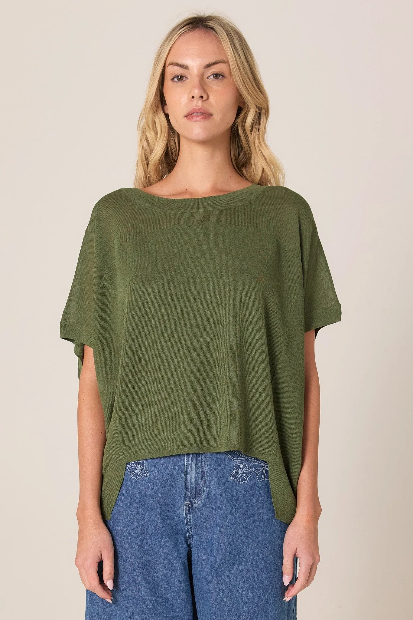 Fate + Becker Esther Knit Top Olive Green