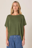 Fate + Becker Esther Knit Top Olive Green