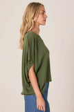 Fate + Becker Esther Knit Top Olive Green