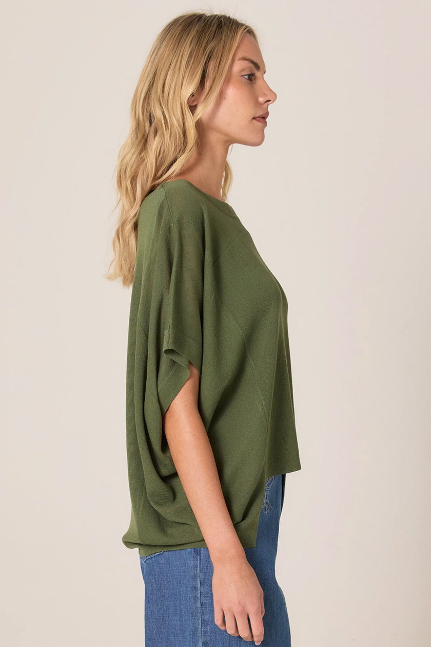 Fate + Becker Esther Knit Top Olive Green